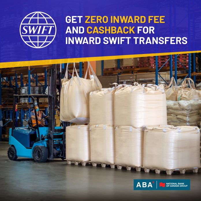 ABA Bank waives inward SWIFT fees for exporters transferring large funds to Cambodia