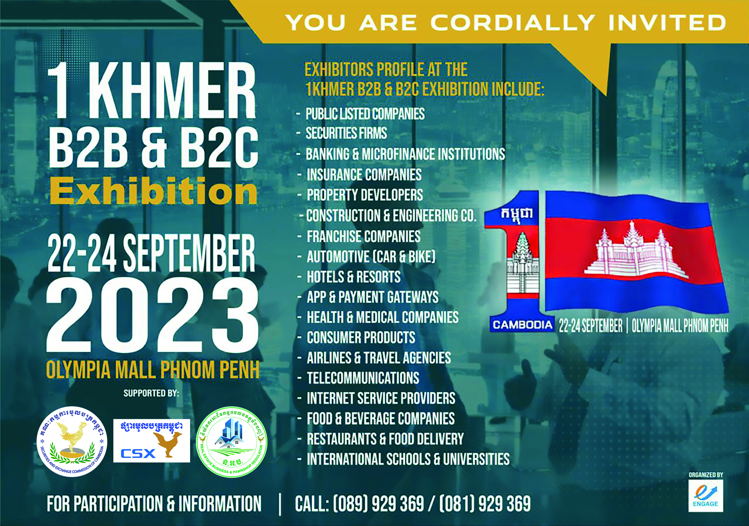 Register Now! 1 Khmer B2B and B2C Expo Ready to Unlock Investment and Business Growth Opportunities in Cambodia on September 22 – 24