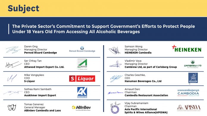 Cambodia’s private sector joins to implement minimum legal purchase age for alcohol