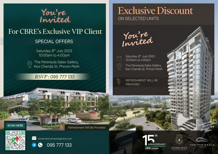 CBRE Cambodia to Showcase Unique Property Investments at Peninsular Sales Gallery
