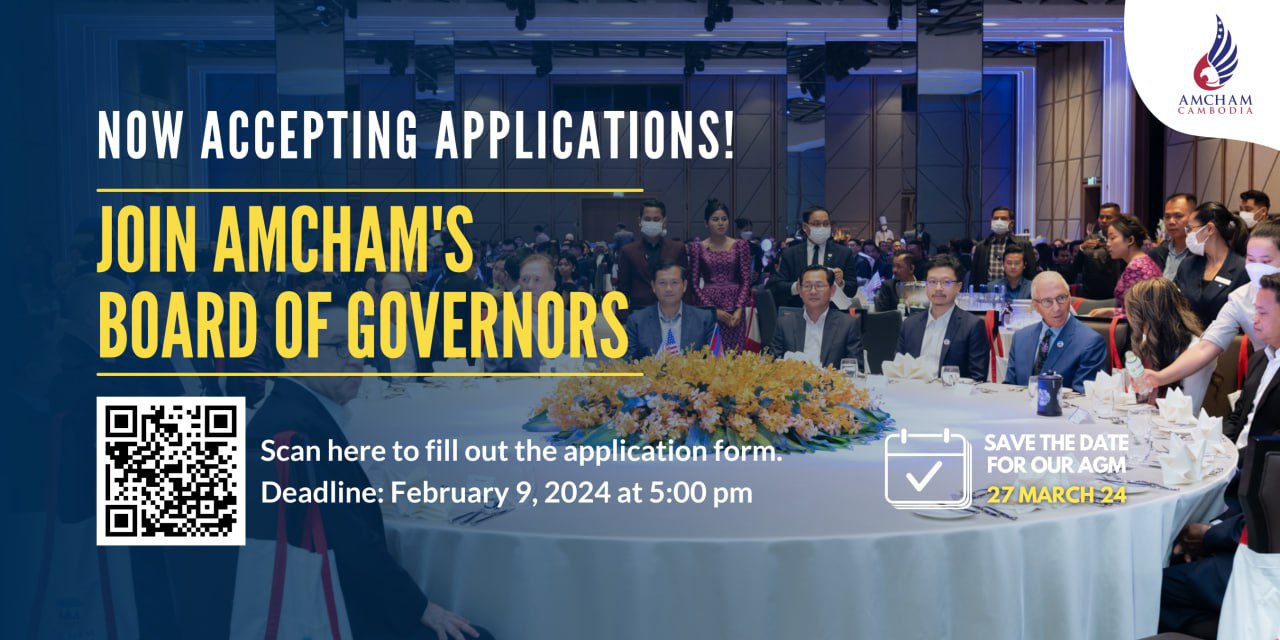 American Chamber of Commerce Cambodia Opens Applications for Five Board of Governors in 2024