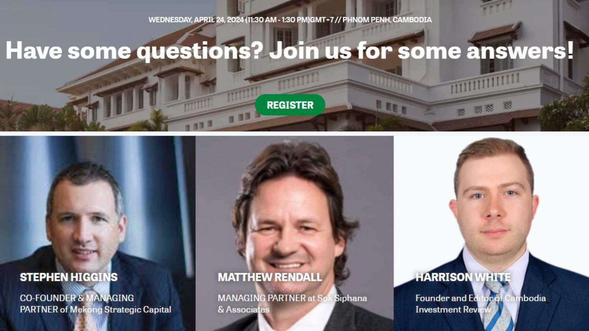 AusCham Cambodia to Host Pivotal ‘Legal & Economic Conversation’ at Raffles Hotel on April 24th