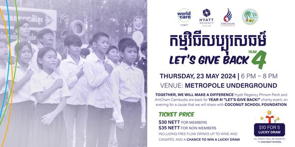 AmCham Cambodia and Hyatt Regency Phnom Penh Partner for Charity Networking Event to Support Coconut School Foundation on May 23