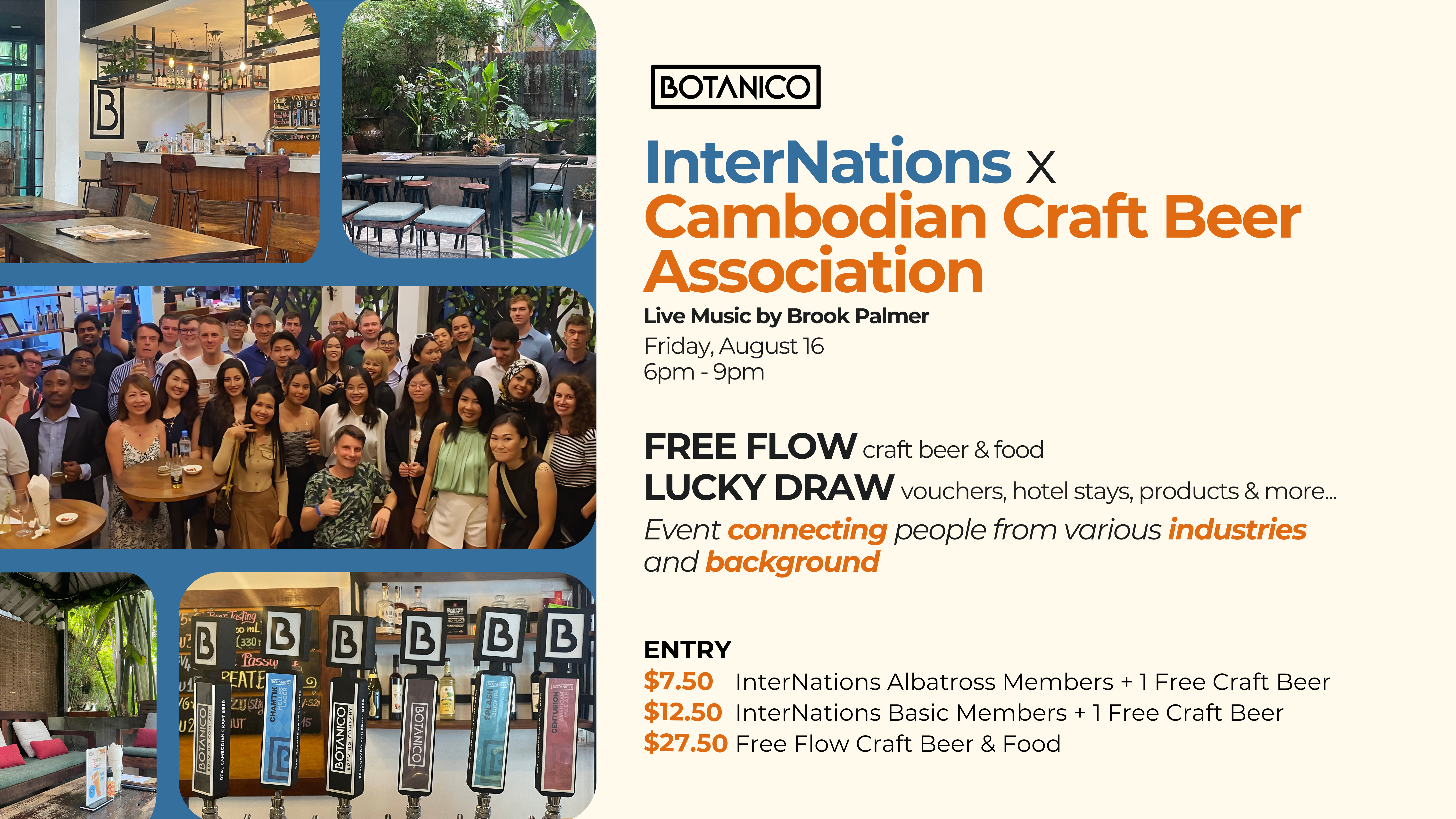 InterNations and CBAC To Host Craft Networking Event on August 16th at Botanico 