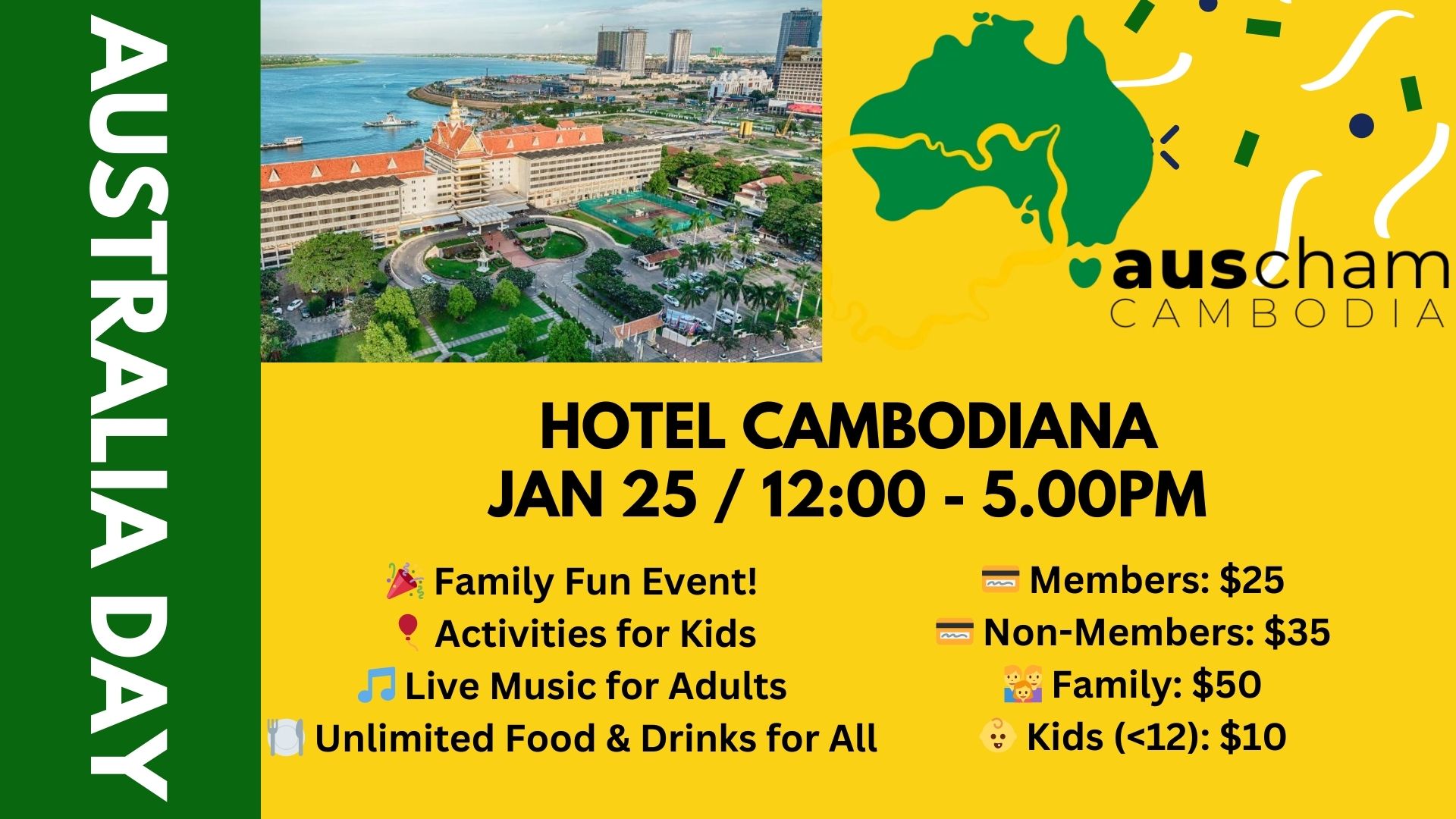 AusCham Cambodia to Host Australia Day Celebration at Hotel Cambodiana on 25th of January