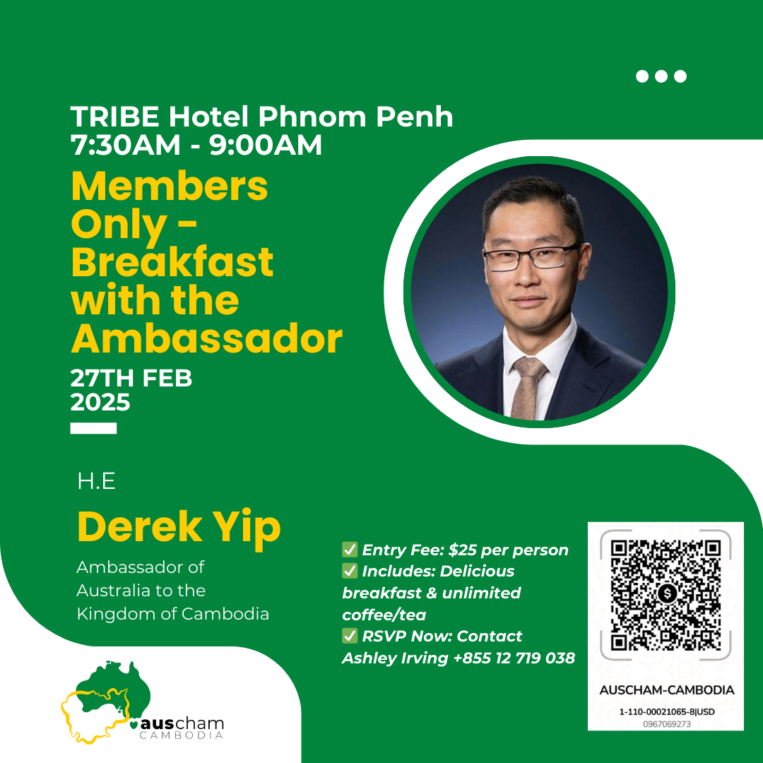 Breakfast with Ambassador Derek Yip: A Members-Only Event at TRIBE Hotel, Phnom Penh – 27th February