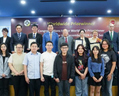 CamEd honors So Lyza and Sieng Bun Leang for topping the ACCA global exams in FAU and FFM on February 21, 2025.