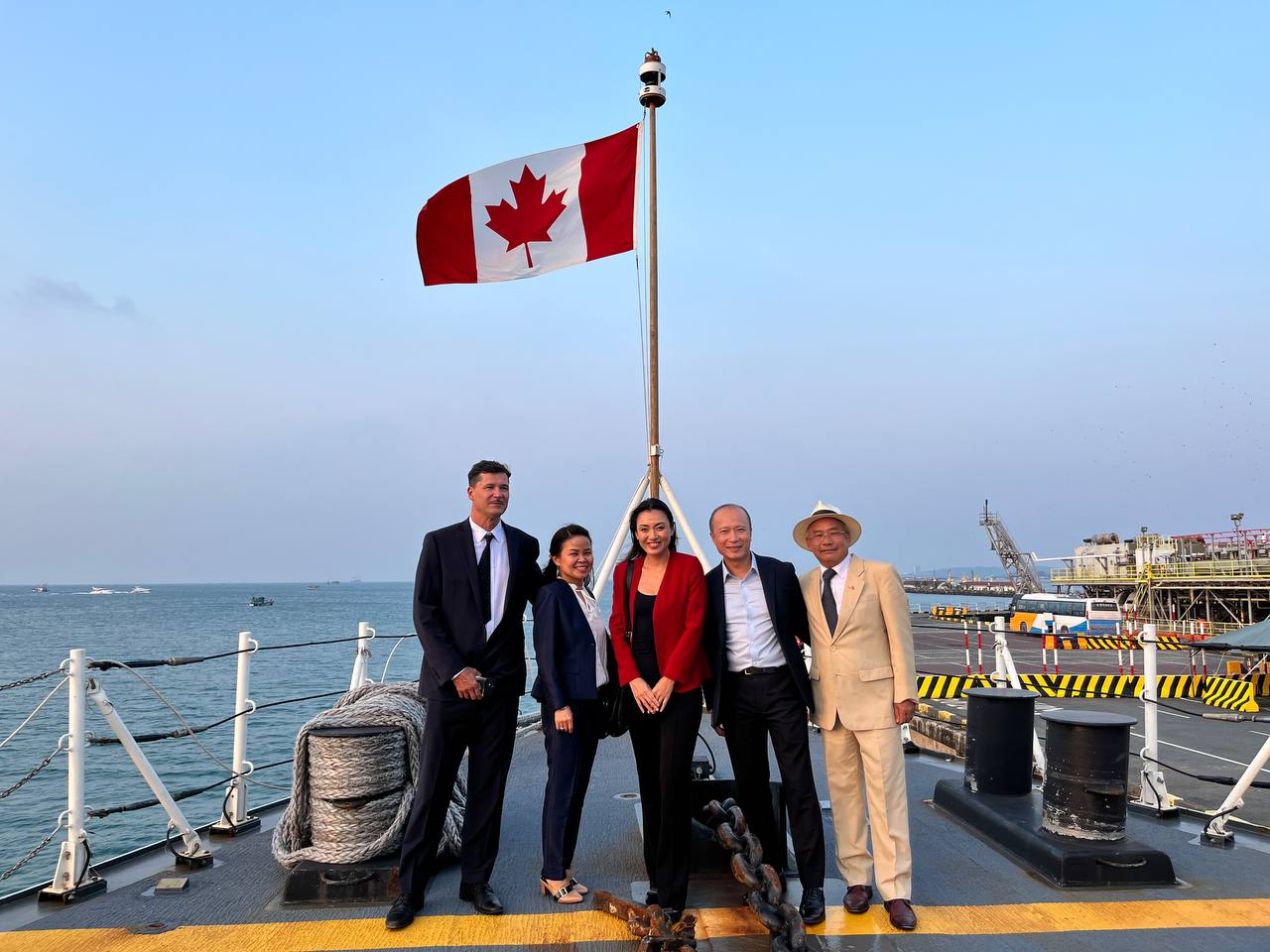 CanCham Cambodia Welcomes HMCS Ottawa During Historic Visit at Sihanoukville Autonomous Port