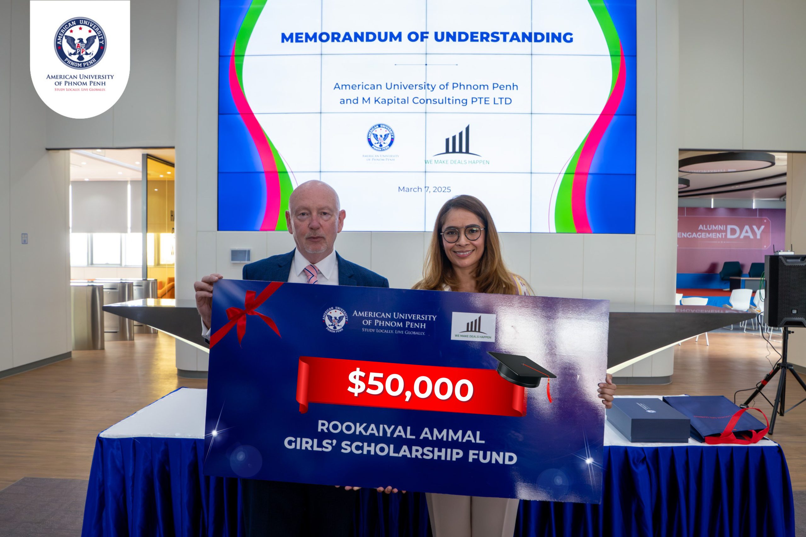 AUPP Launches Girls’ Scholarship Fund and International Collaborationwith Singaporean Consulting Firm, M Kapital Pte Ltd
