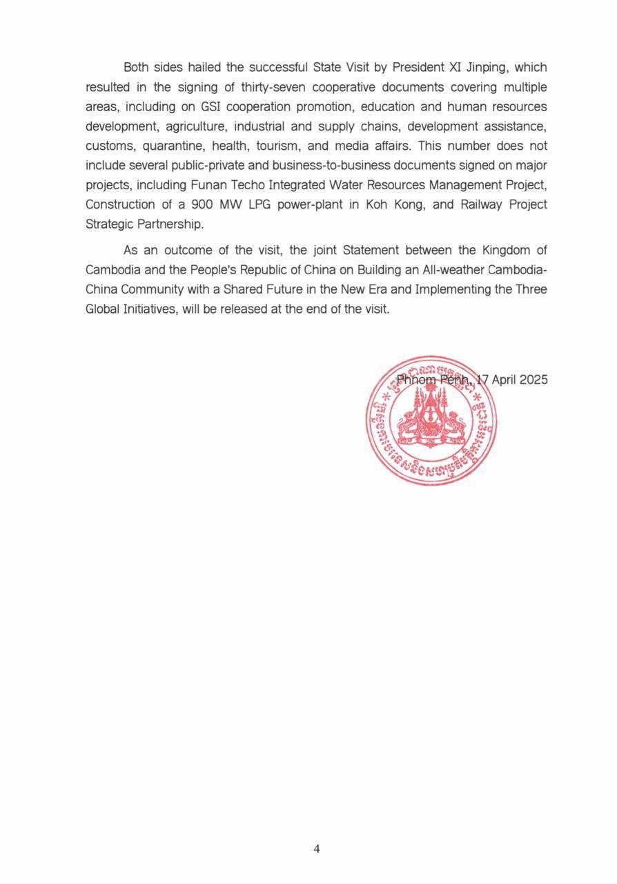 Cambodia and China Sign 37 Cooperation Agreements Under “Shared Future ...