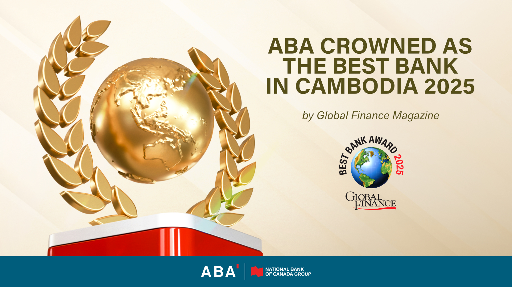 ABA Triumphs as Global Finance’s  Best Bank in Cambodia 2025 