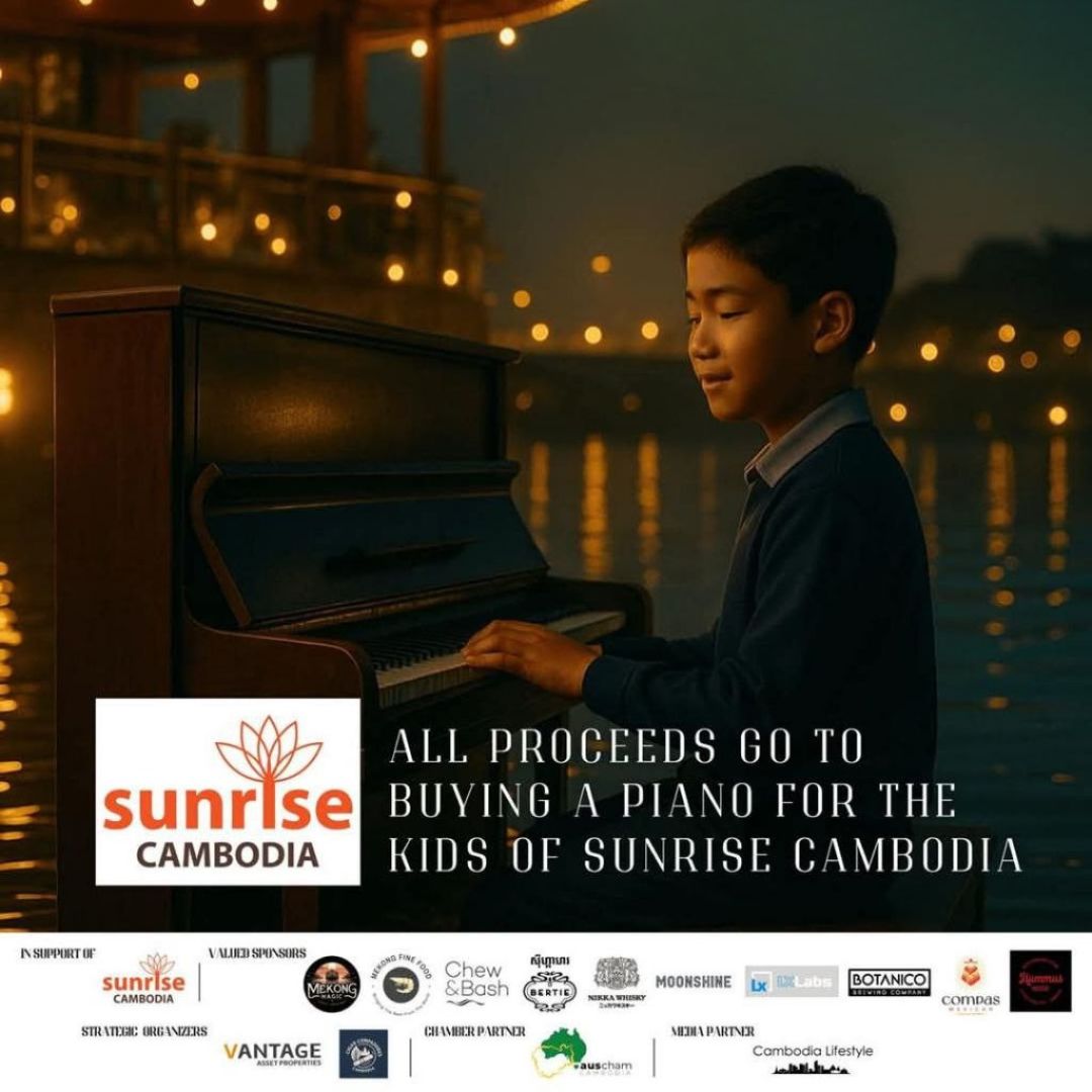 AusCham Cambodia Partners for ‘Smoke on the Water’ Charity Cruise Supporting Sunrise Cambodia – Friday May 23, Phnom Penh