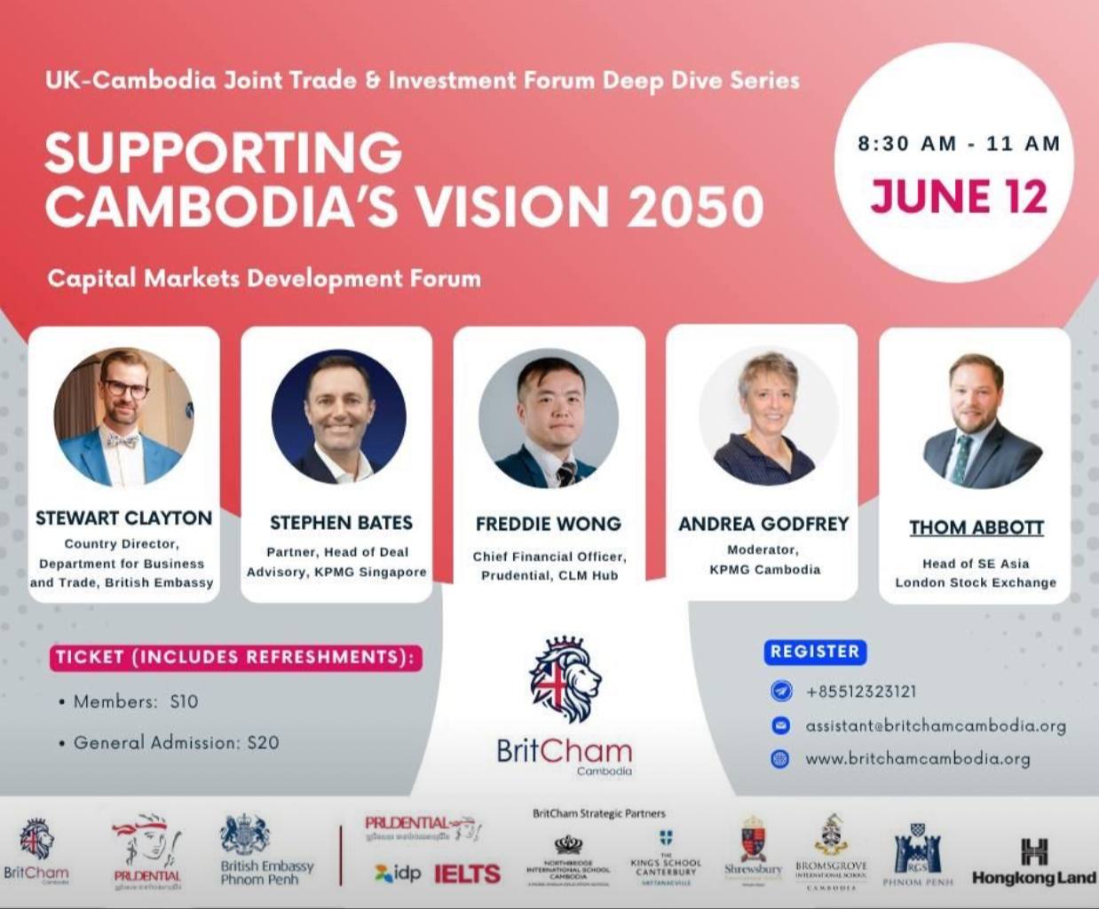 Capital Markets in Focus at Upcoming UK-Cambodia Trade Forum on June 12 at Chip Mong Tower