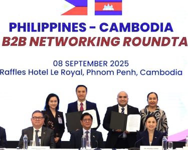 Thierry Tea and Dr. Raymond Guico with Philippine President Marcos
