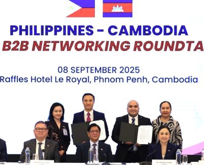 Thierry Tea and Dr. Raymond Guico with Philippine President Marcos