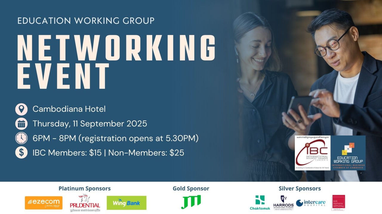 IBC Education Committee Networking Event in Phnom Penh to Spotlight Sustainability | September 11, Cambodiana Hotel