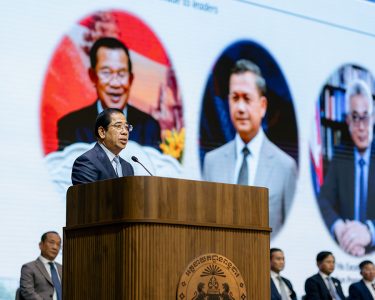 H.E. Kong Vibol speaking at Tax Forum 2025./Image credit: AmCham Cambodia.