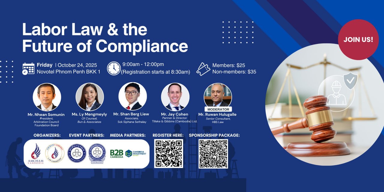 AmCham Cambodia Hosts Labour Law & Compliance Seminar at Novotel Phnom Penh, October 24, 2025
