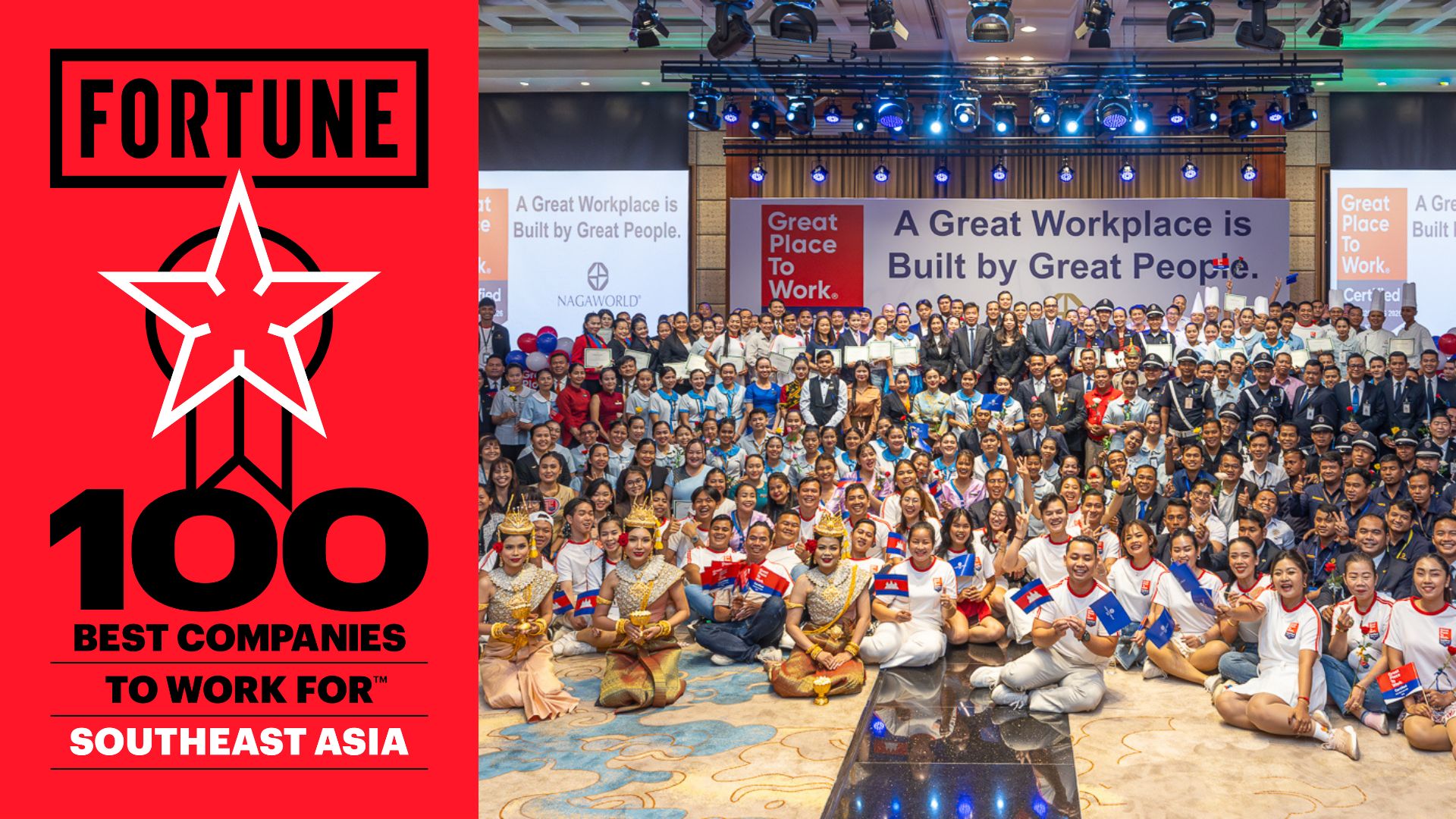 Workplace Culture Thriving in Emerging Markets: Cambodian Excellence Recognised as NagaCorp Earns a Spot in Fortune Southeast Asia 100 Best Employers List