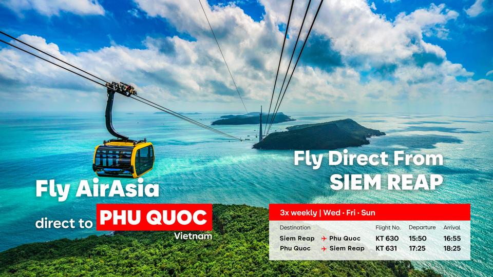 Airasia Launces Direct Flights From Siem Reap To Vietnam’s Largest Island Phu Quoc