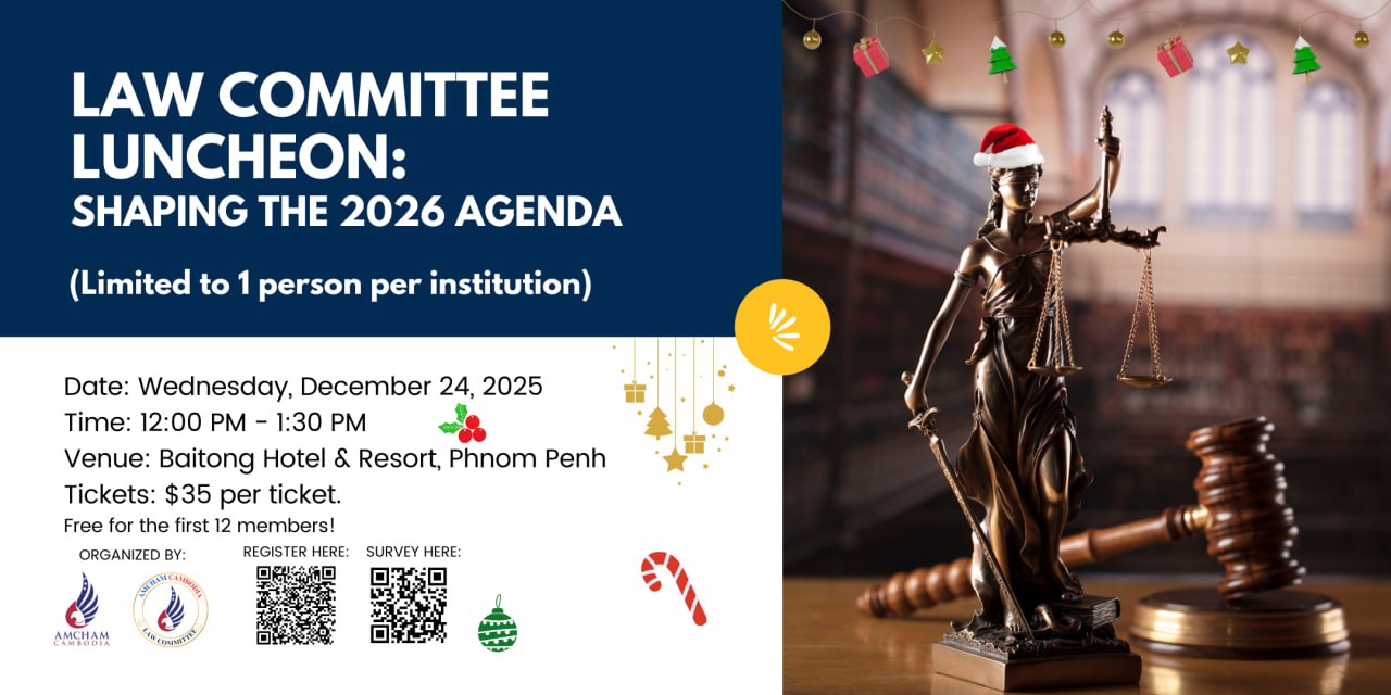 Law Committee Luncheon to Shape 2026 Priorities Through Member Collaboration, December 24 at Baitong Hotel & Resort