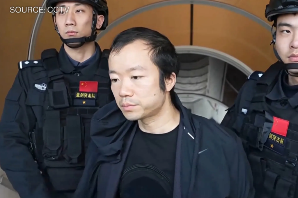 Chen Zhi arrested and escorted back to China on Jan. 7.Source: CCTV