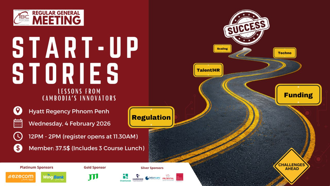 IBC to Host Inaugural ‘Start-Up Stories’ Luncheon at Hyatt Regency Phnom Penh | Feb 4, 12PM–2PM