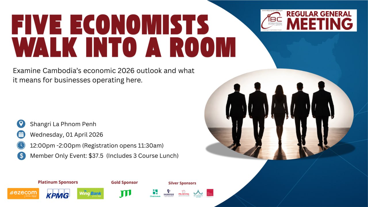 IBC To Host “Five Economists Walk Into A Room” Luncheon At Shangri-La, Bringing Leading Economists To Discuss Cambodia’s 2026 Outlook