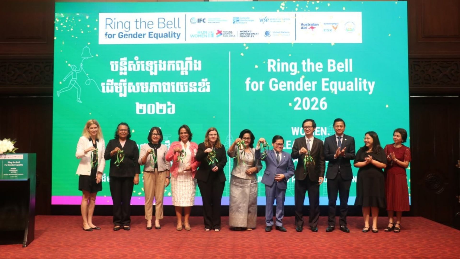 Cambodian Stock Market Join Global Push For Gender Equality As ‘Ring The Bell’ Event Returns in 2026