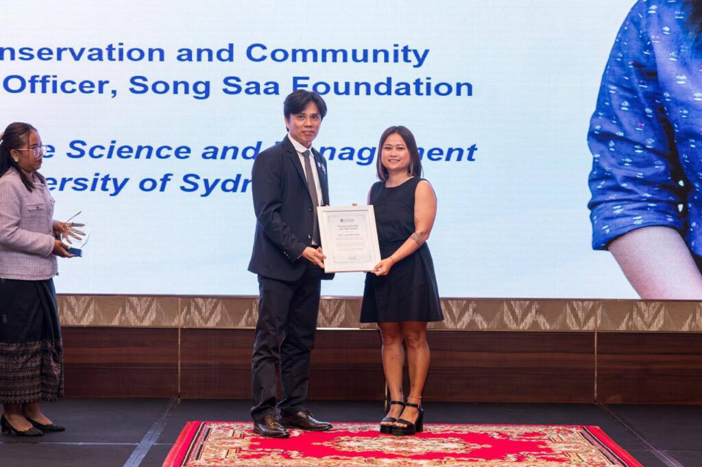 Long Morokot, Marine Conservation and Community Engagement Officer at the Song Saa Foundation and a graduate of the University of Sydney
