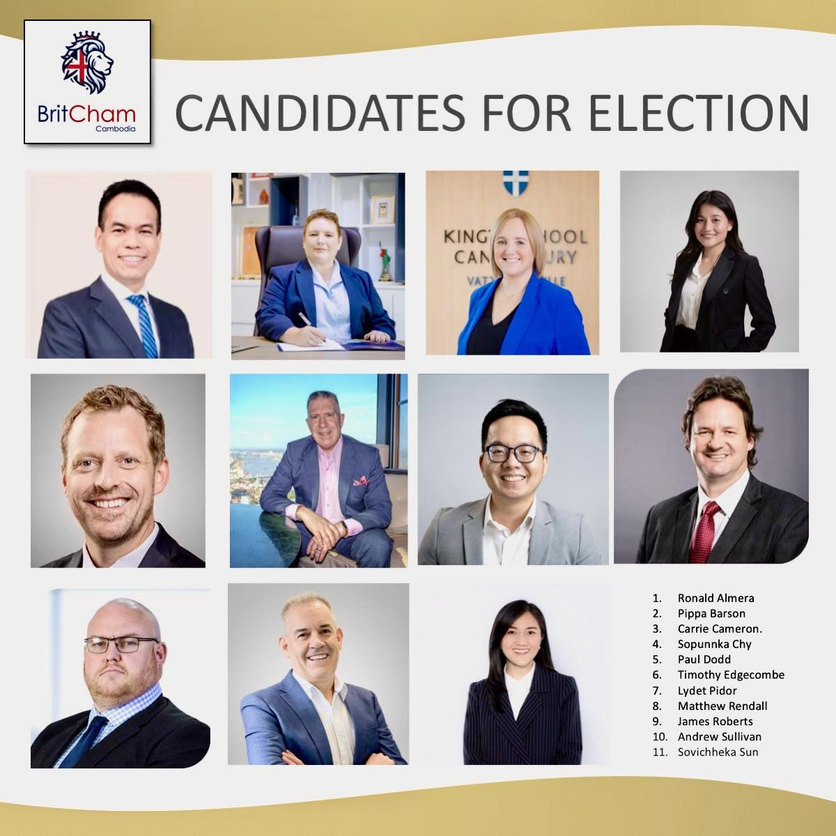BritCham Cambodia Opens Vote for Four Board Seats as Eleven Candidates Contest 2026 AGM Election