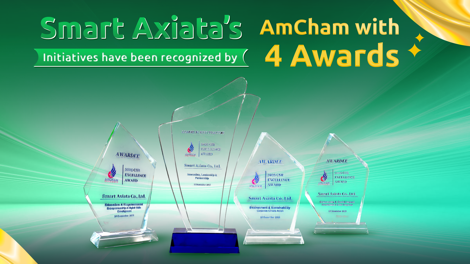 Smart Axiata Wins Four AmCham CSR Awards, Recognized for Leadership in Protecting Children and Empowering Cambodia’s Next Generation