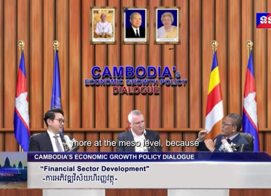 The 21st Episode of the Cambodia's Economic Growth Policy Dialogue, under the topic of "Financial Sector Development" with Mr. Stephen Higgins, Managing Partner of Mekong Strategic Capital and Oknha Tan Khee Meng, President of the Malaysian Business Chamber in Cambodia and Managing Partner of Baker Tilly Cambodia.