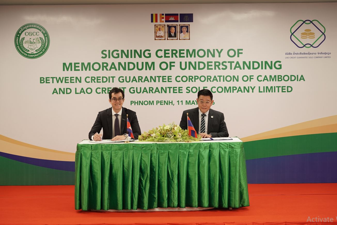 Cambodia and Laos Credit Guarantee Agencies Sign MOU to Boost MSME Financing and Green Credit Cooperation
