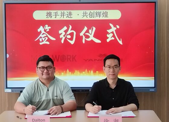 Mr. Dalton Executive Chair, MassWork and Mr. Xu Chao, The General Manager of Yangtze Automotive in Cambodia