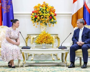 Czech Ambassador to Cambodia, H.E. Ms. Markéta Kolc Hájková, conveyed the pledge during a working meeting with Cambodian Prime Minister Samdech Moha Borvor Thipadei Hun Manet at the Peace Palace in Phnom Penh