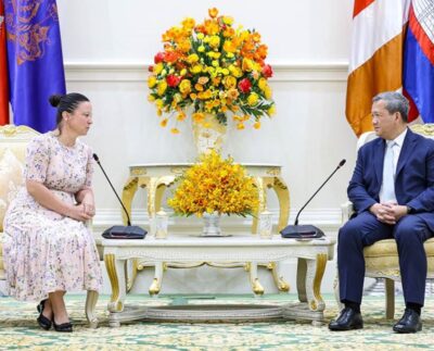 Czech Ambassador to Cambodia, H.E. Ms. Markéta Kolc Hájková, conveyed the pledge during a working meeting with Cambodian Prime Minister Samdech Moha Borvor Thipadei Hun Manet at the Peace Palace in Phnom Penh