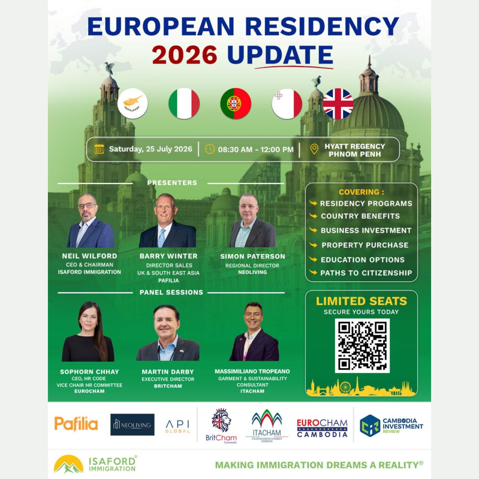 Strong Interest in European Residency Event Reflects Global Trends on Saturday 25 July at the Hyatt Regency in Phnom Penh