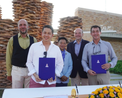 Cambodia Tourism Board CEO Kim Minea and Art for Kep Chairperson Jef Moons signed a partnership agreement on August 7, 2026.