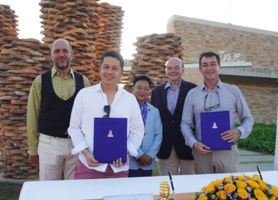 Cambodia Tourism Board CEO Kim Minea and Art for Kep Chairperson Jef Moons signed a partnership agreement on August 7, 2026.