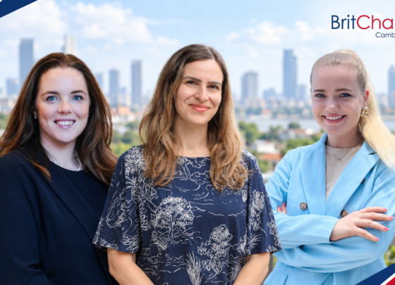 Caroline Hosegood, Sarah Thompson and Sophie Brandsar BritCham Cambodia Education Committee 2026/27