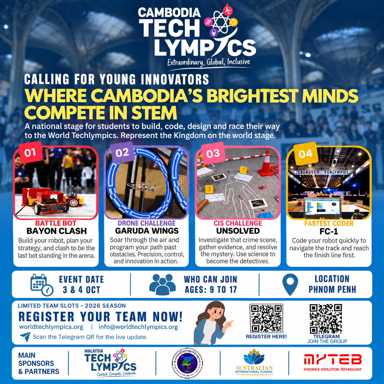 World Techlympics Opens Registration for First Cambodia Competition in Phnom Penh