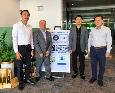 Flinders Investment Group (F.I.G.) members at the Visit, Study, Work & Invest in South Australia forum, September 26, 2026. L to R: CHEA Sunsopor, Rasmey SOKMONGKOL (Raz), CHEA Leanghong and LAI Porhour