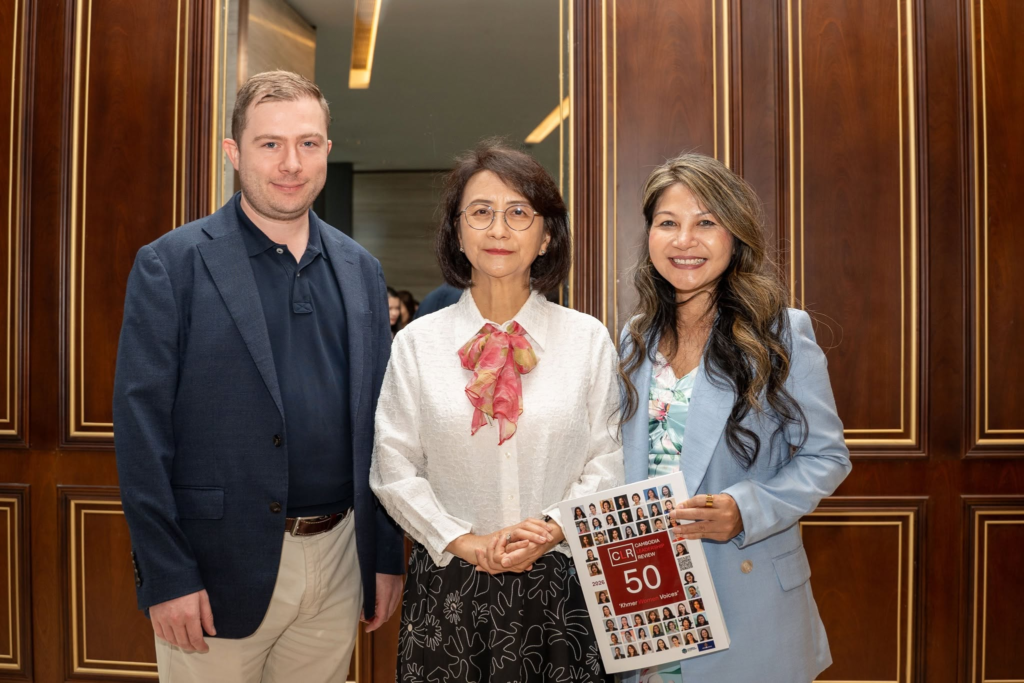 Harrison White – CEO of CIR Media, Cambodia’s Minister of Women’s Affairs, Dr. Ing Kantha Phavi, and Kim Tol Tan, founder and CEO of Grow4Growth Training and Development.